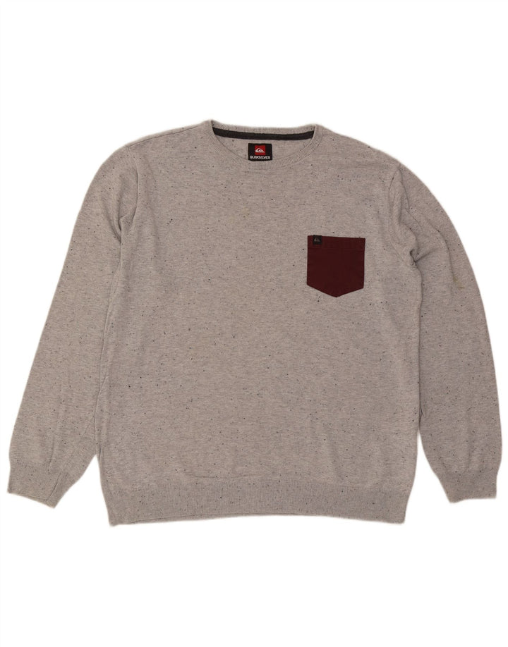 Quiksilver Herre Crew Neck Jumper Sweater XL Grå Bomuld