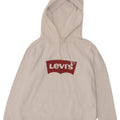 LEVI'S Grafisk hættetrøje til kvinder UK 14 Medium hvid bomuld