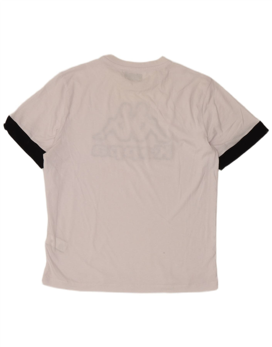 Kappa Herre Grafisk T-Shirt Top Medium Hvid Bomuld