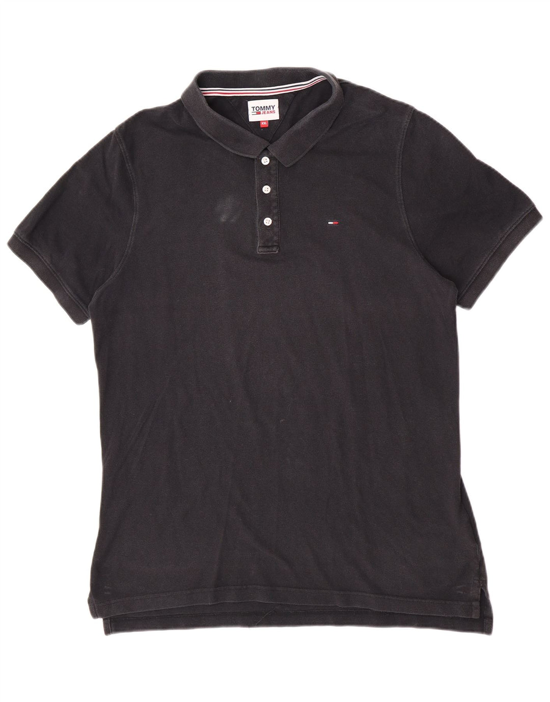 Tommy Hilfiger Herre Polo Shirt 2XL Sort Bomuld