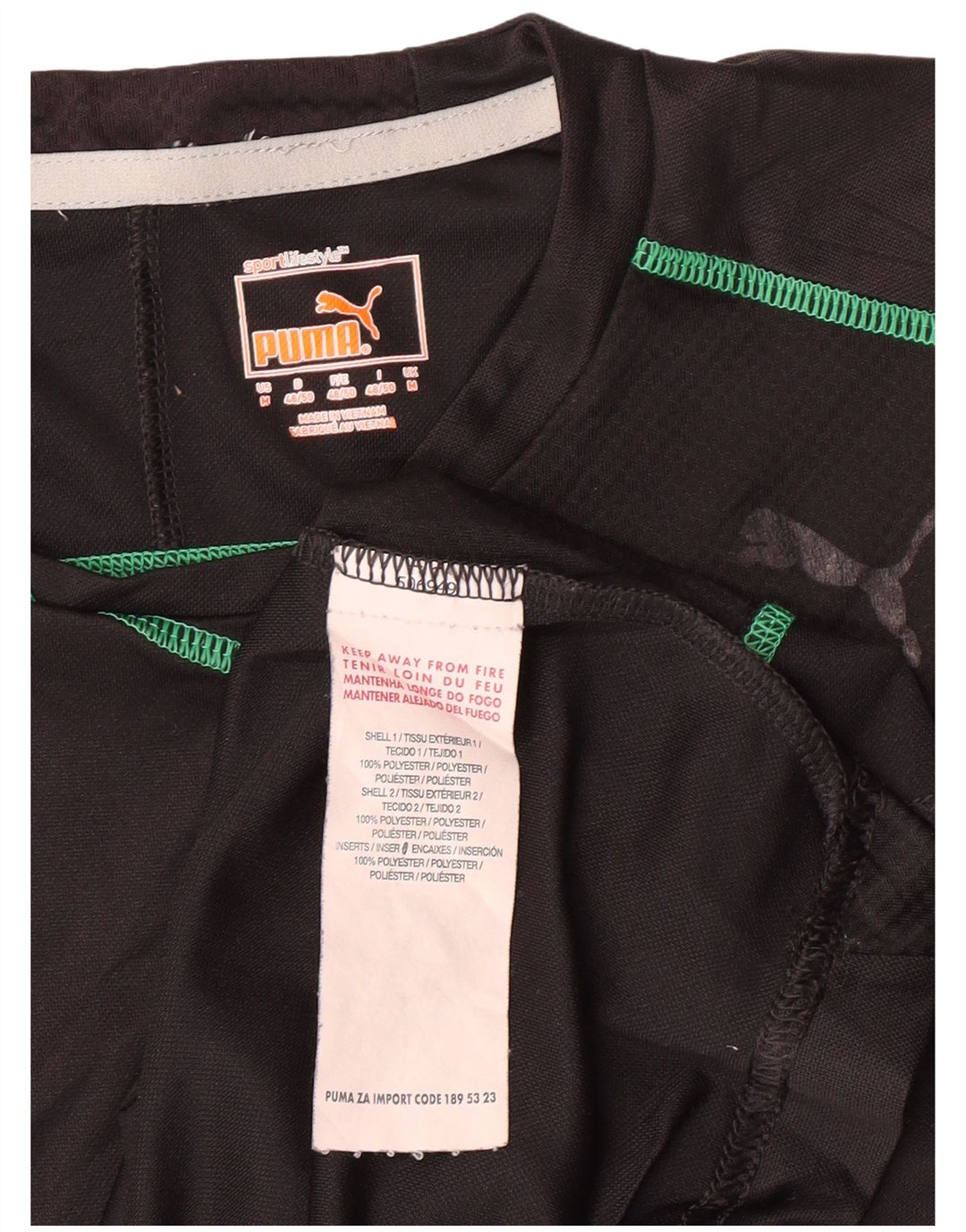 PUMA T-shirt top mellem sort polyester til mænd