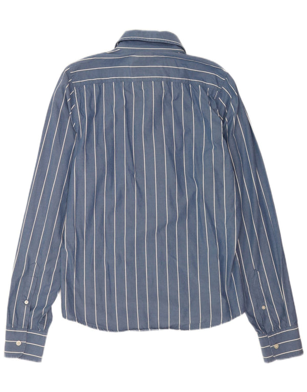Hollister Mens Shirt Large Blue Striped Cotton
