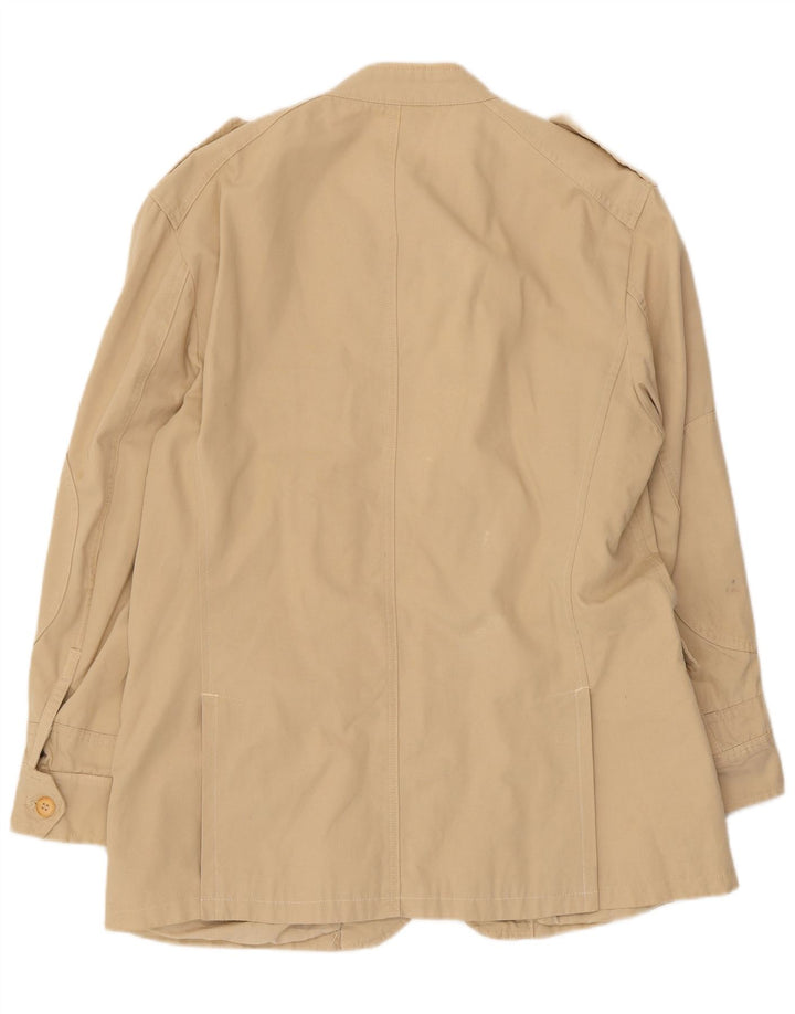 Zara Herre Military Jacket UK 44 2XL Beige Bomuld