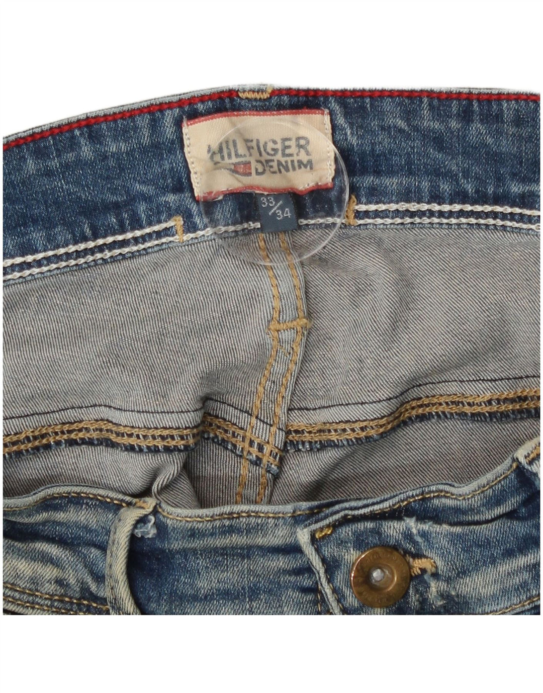 Tommy Hilfiger Dame Slim Jeans W33 L29 Blå Bomuld