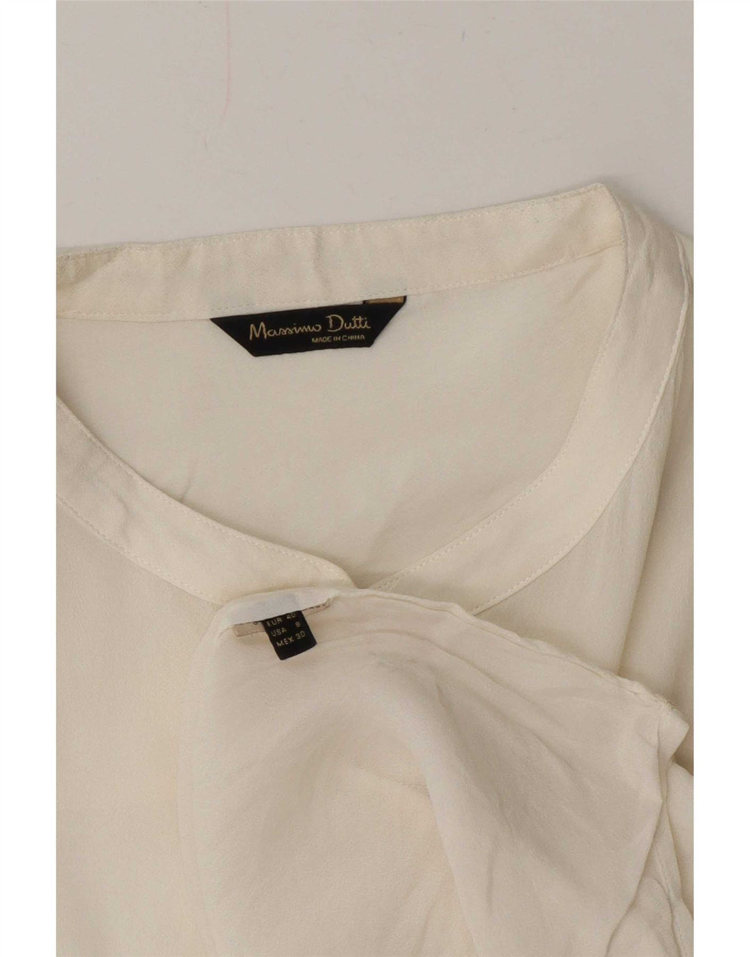 Massimo Dutti Dame Pullover Shirt EU 40 Medium Off White