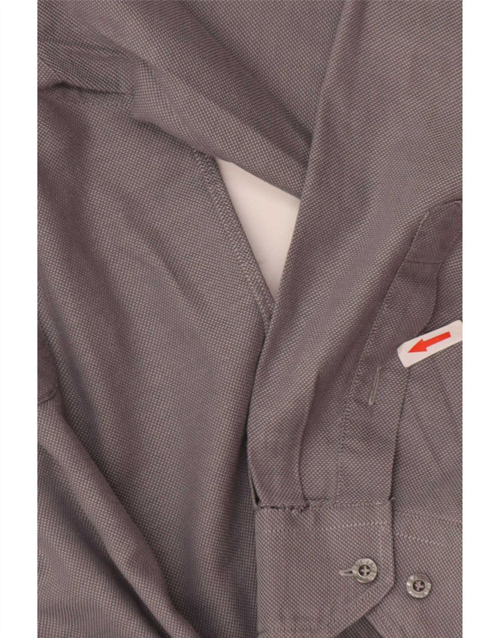 Lacoste Mens Shirt Size 40 Medium Grey Cotton