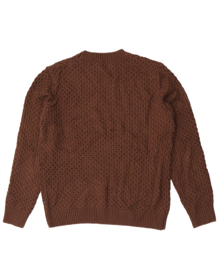 Jack & Jones Herre Crew Neck Jumper Sweater Stor brun akryl