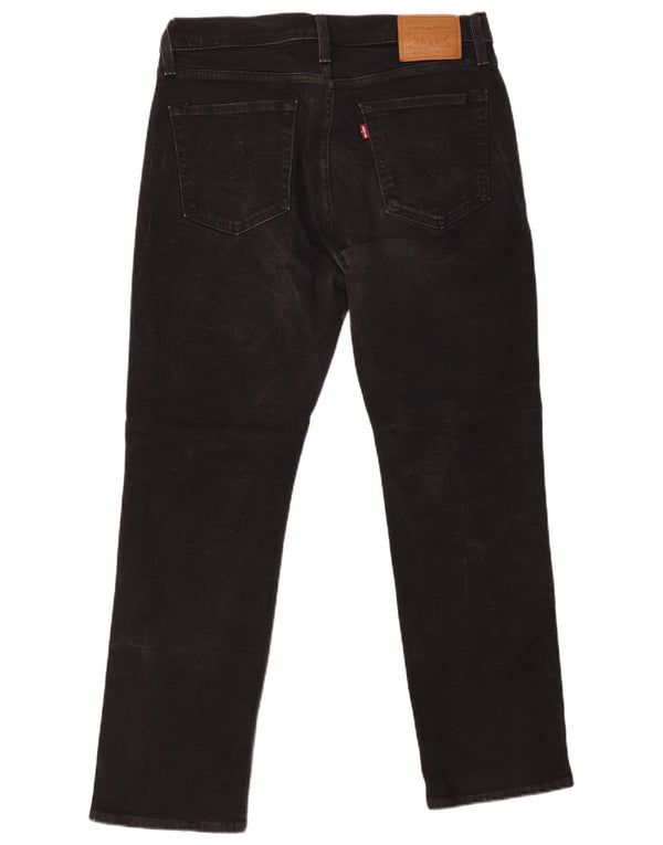 Levi's Mens 514 Straight Jeans W33 L28 Black Cotton
