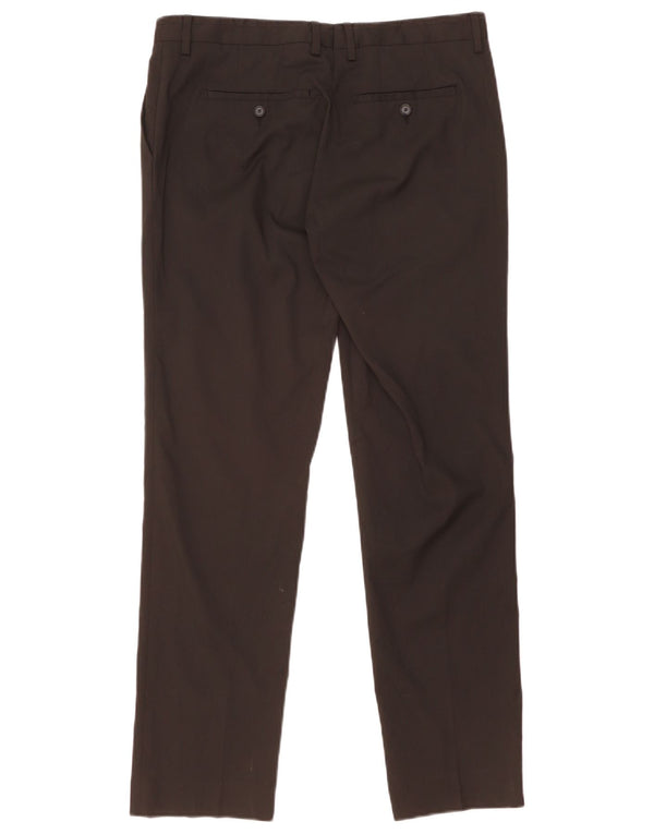 Zara Herre Lige Chinobukser EU 44 Large W34 L31 Sort Polyester