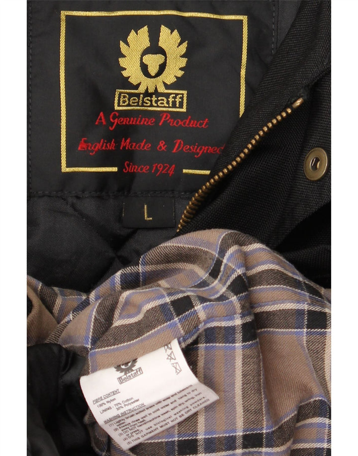 Belstaff Herre Utility Jacket UK 40 Large Black Cotton