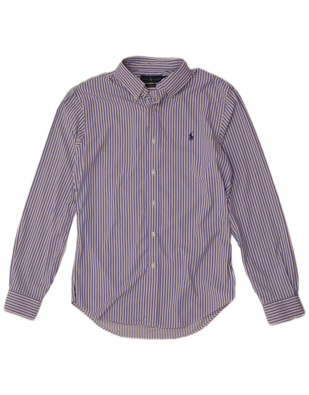 Ralph Lauren Herre Slim Fit skjorte Medium Blue Pinstripe Nylon