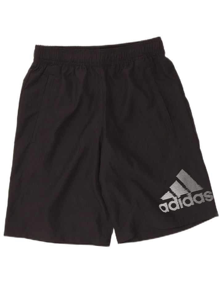 Adidas Herre Aeroready Graphic Sports Shorts Små sorte polyester