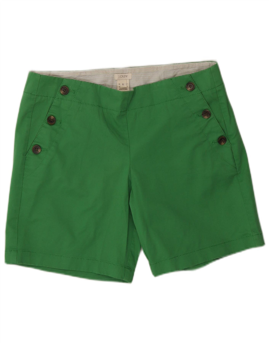 J. Crew Chino Shorts til kvinder US 6 Medium W30 Grøn bomuld