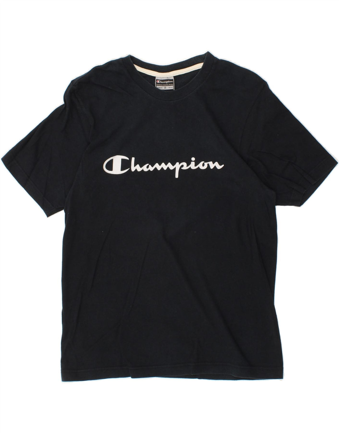 CHAMPION Mens Graphic T-Shirt Top Small Navy Blue Cotton Vintage Champion and Second-Hand Champion from Messina Hembry 