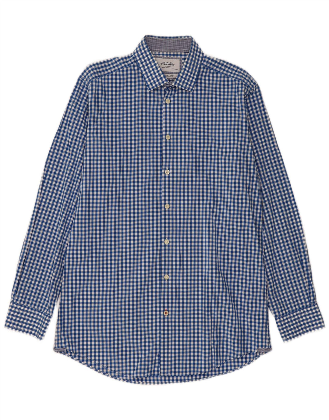 Charles Tyrwhitt Herre Extra Slim Fit skjorte størrelse 41/16 Large Blue Gingham