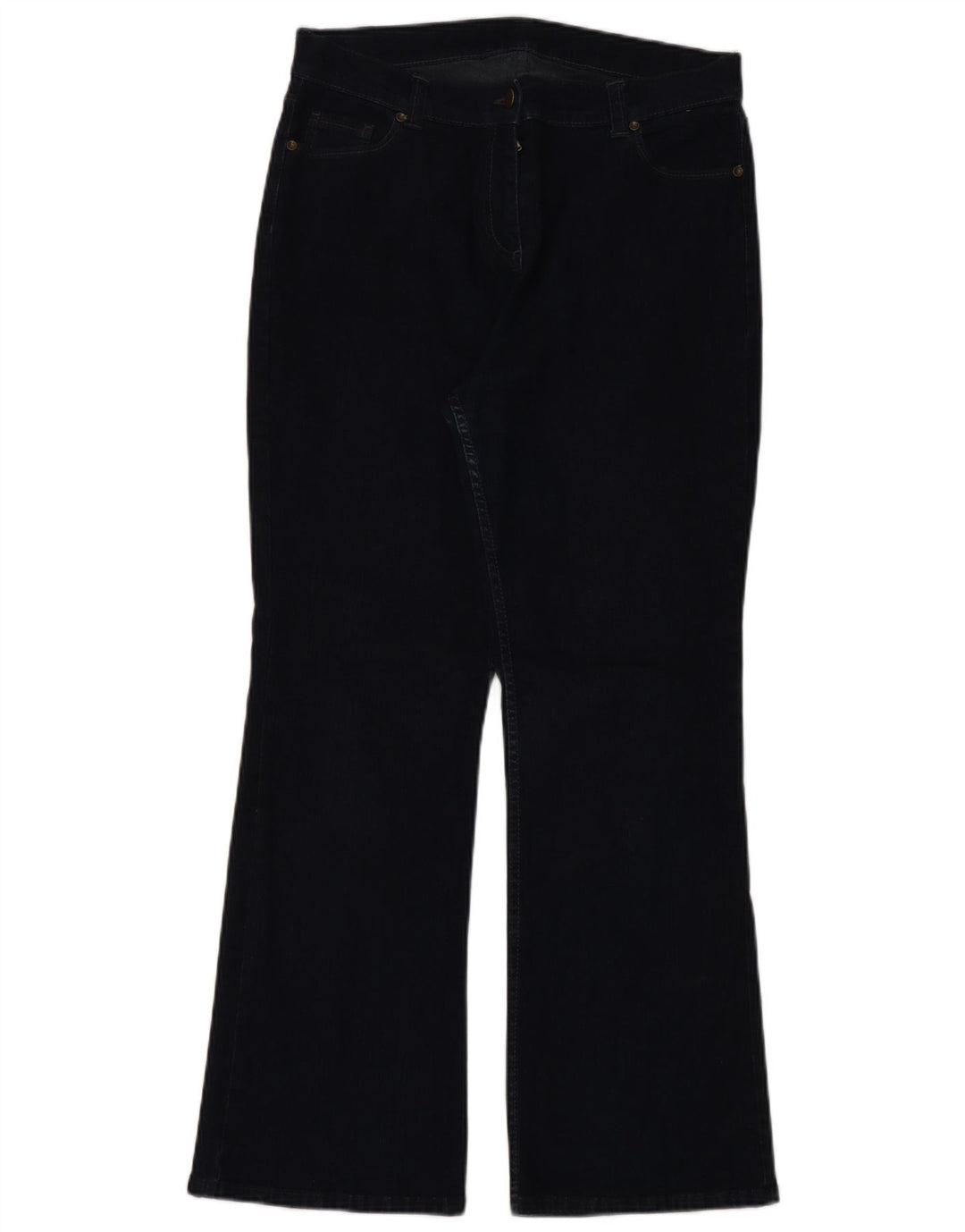 Marks & Spencer Dame Bootcut Jeans UK 16 Large W32 L30 Navy Blue Bomuld