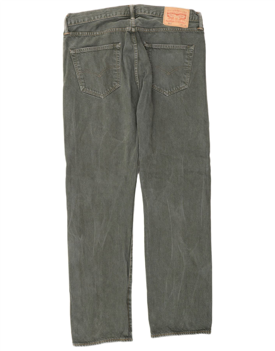 Levi's Herre 501 lige jeans W34 L30 Grå bomuld