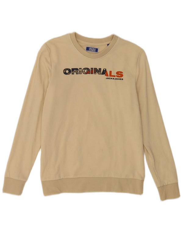Jack & Jones Boys Grafisk Regular Fit Sweatshirt Jumper 13-14 år Beige