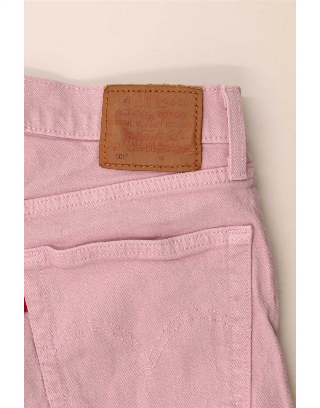 Levi's Dame 501 Straight Jeans W28 L29 Pink