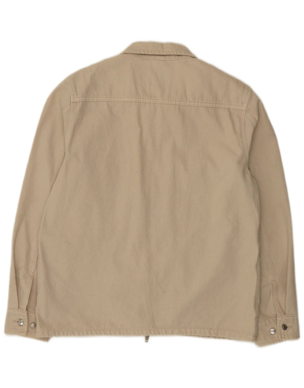 Zara Herre Utility Jacket UK 42 XL Beige Bomuld