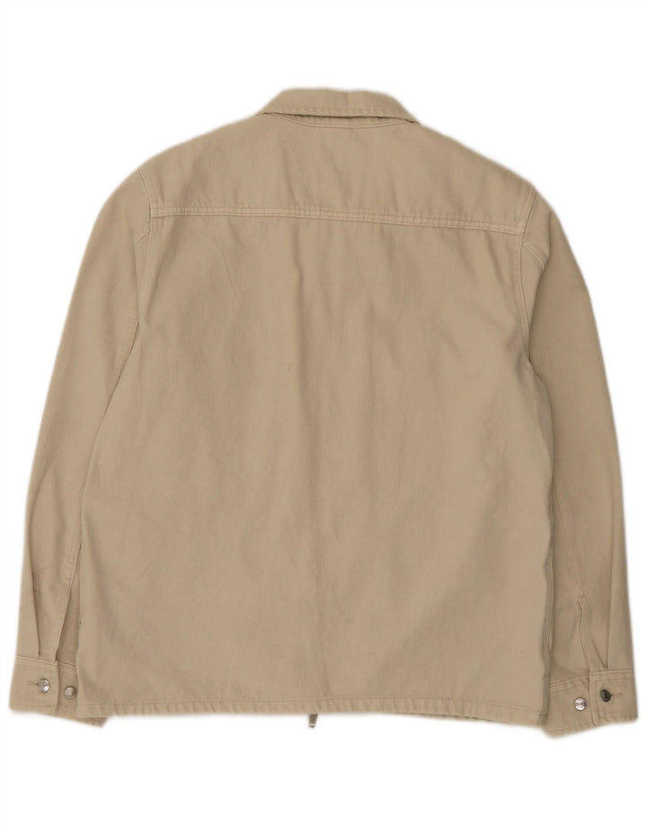 Zara Herre Utility Jacket UK 42 XL Beige Bomuld