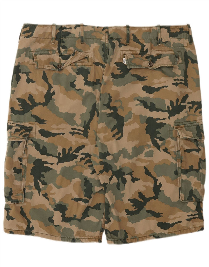 Levi's Herre Cargo Shorts W40 XL Khaki Camouflage Bomuld
