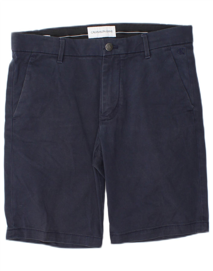 Calvin Klein Herre Chino Shorts W30 Medium Navyblå Bomuld