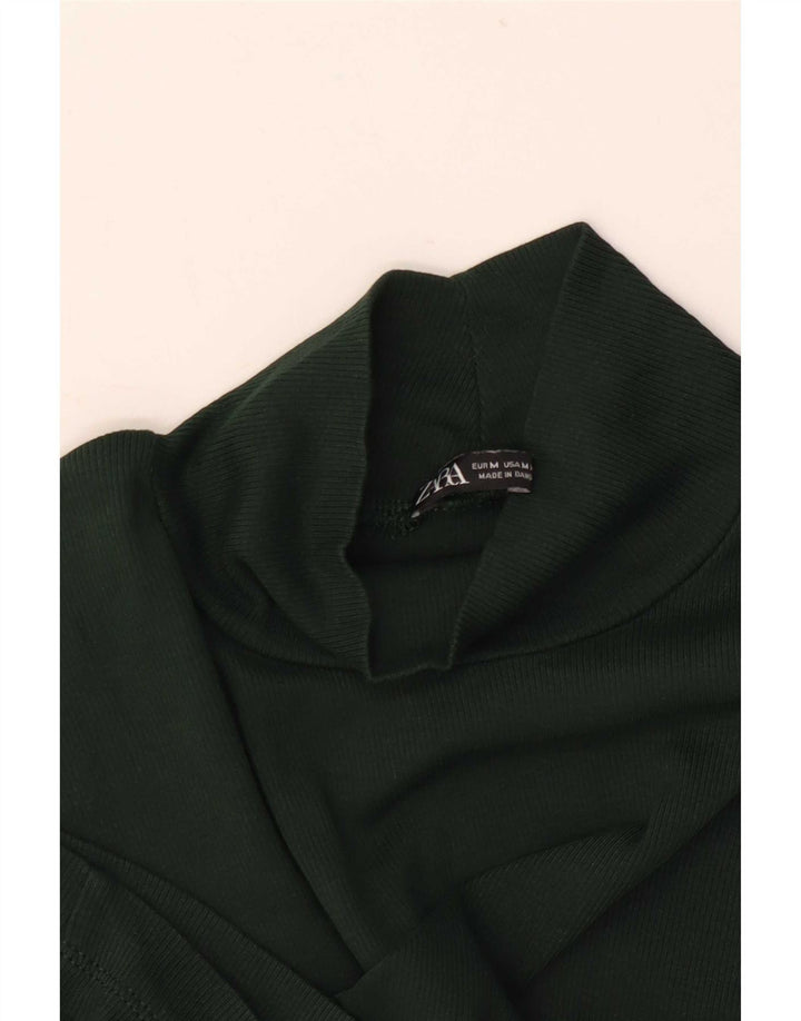 Zara T-Shirt Top UK 12 Medium Grøn