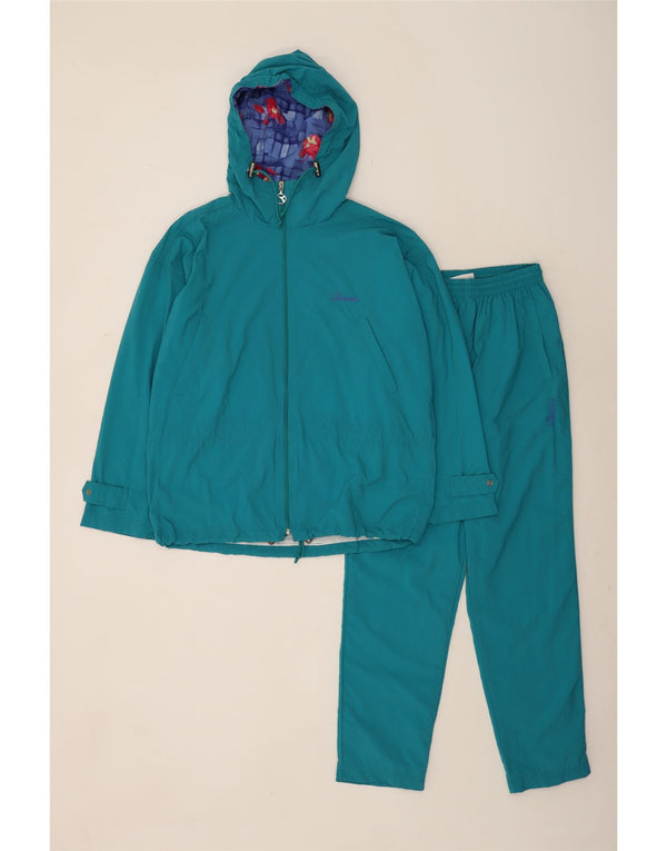 Diadora Womens Hooded Oversized Full Tracksuit UK 14 Medium Blue Polyamide