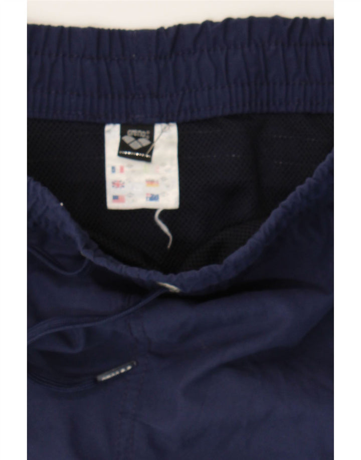 ARENA Mens Sport Shorts Medium  Navy Blue Polyester Vintage Arena and Second-Hand Arena from Messina Hembry 