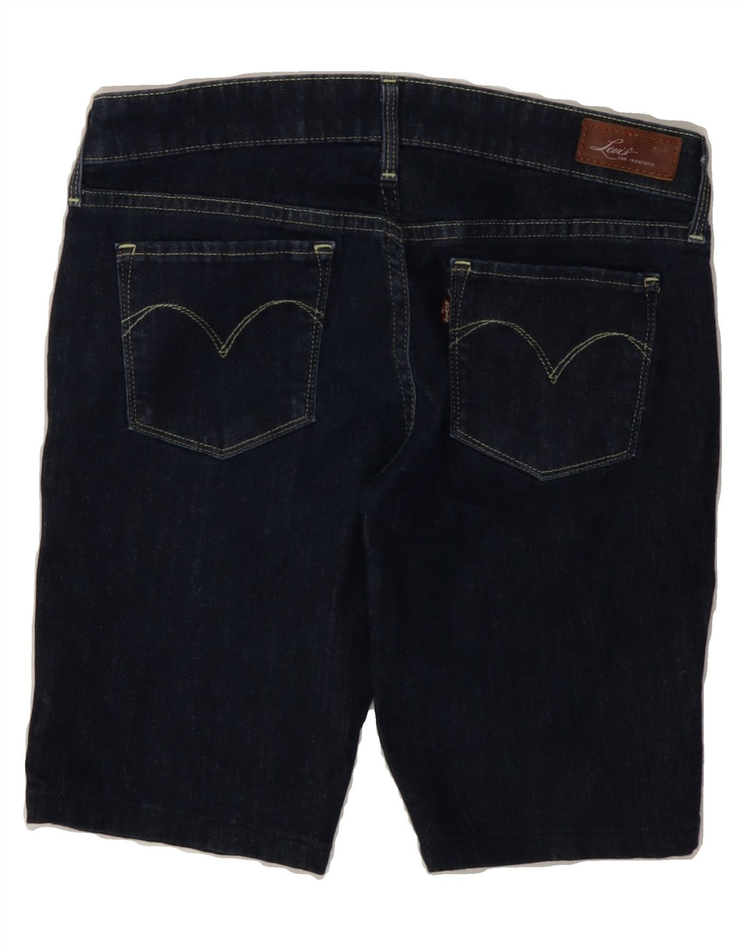 LEVI'S Womens Slight Curve Denim Shorts W28  Medium  Navy Blue Cotton Vintage Levi's and Second-Hand Levi's from Messina Hembry 