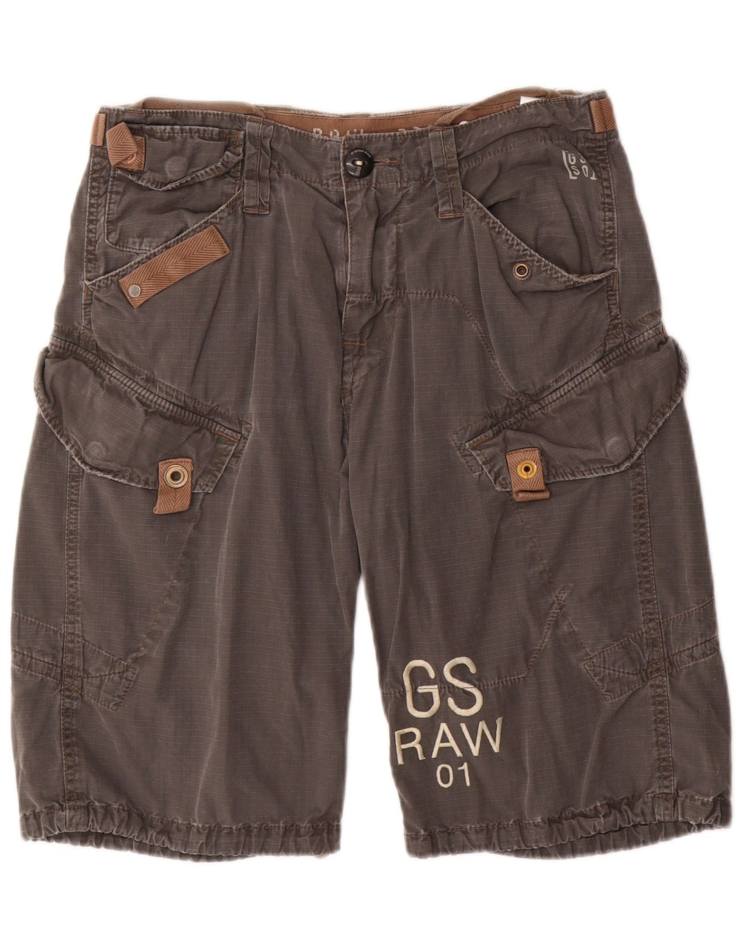 G-Star Herre grafiske cargo shorts W32 mellemgrå bomuld