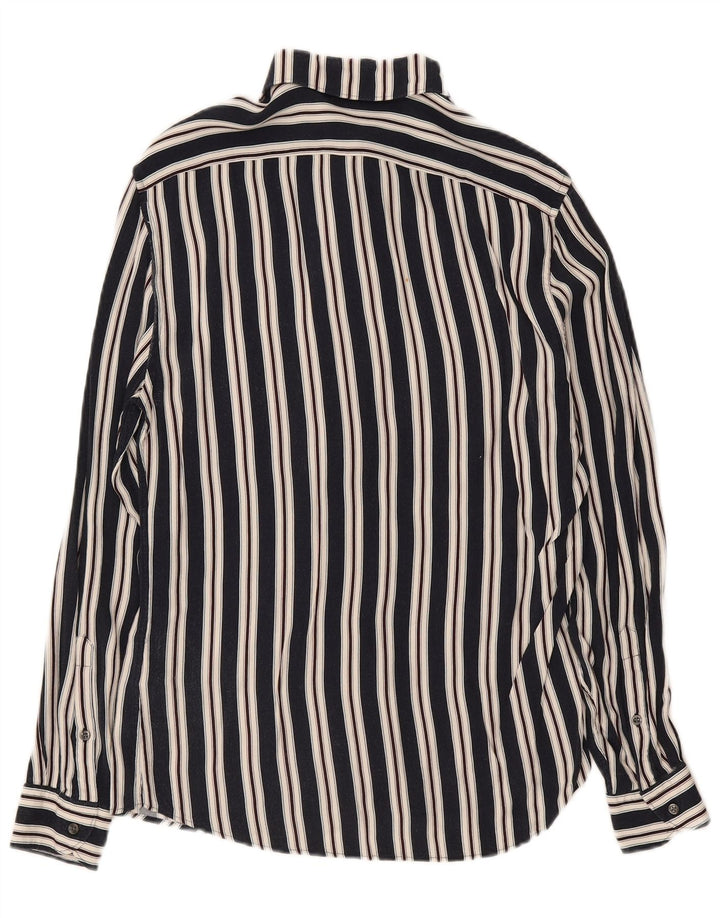 Reiss herreskjorte medium marineblå stribet viskose
