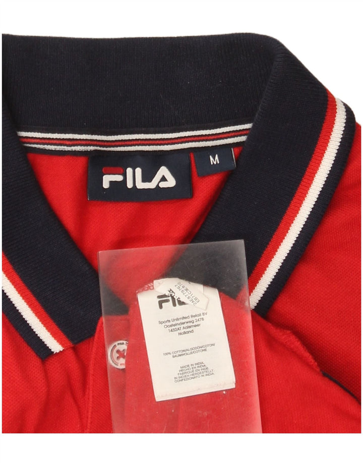 Fila Poloskjorte til mænd Medium Rød Colourblock Bomuld