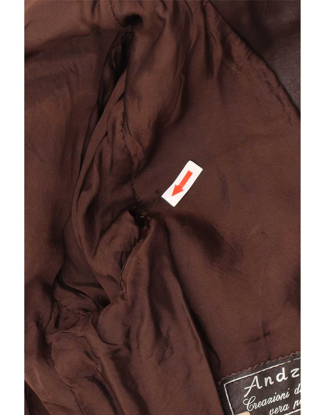 Vintage Bomber læderjakke til mænd IT 48 Medium brunt læder