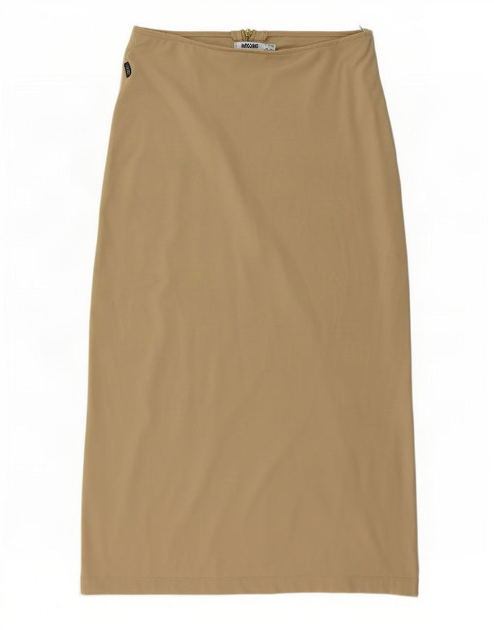Moschino Dame Midi Nederdel IT 44 Medium W30 Beige