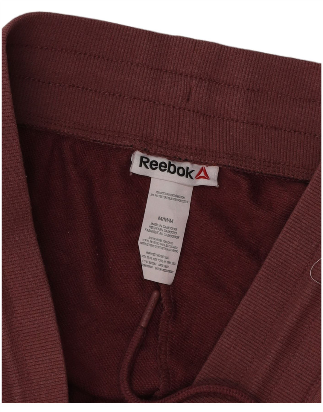 Reebok Dame træningsdragt Bukser Joggers UK 14 Medium Rød Bomuld