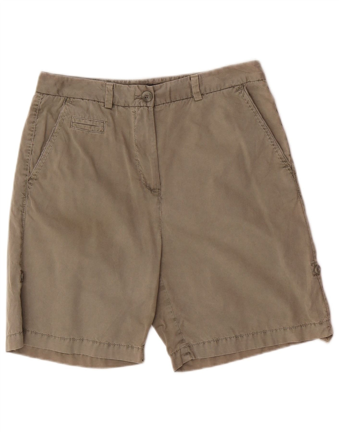 Marks & Spencer Chino Shorts til kvinder UK 12 Medium W30 Khaki Bomuld