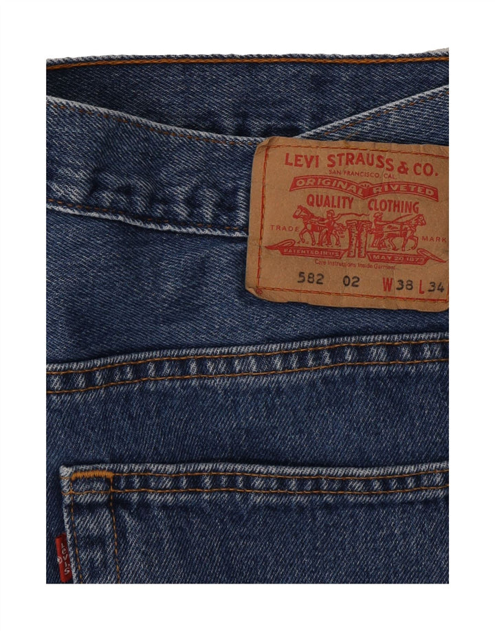 LEVI'S Mens 582 Straight Jeans W38 L30 Blue Cotton Vintage Levi's and Second-Hand Levi's from Messina Hembry 