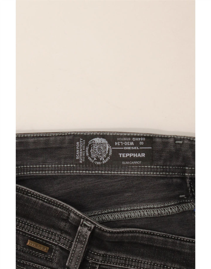 DIESEL Herre Tepphar Carrot Slim Jeans W30 L31 Sort