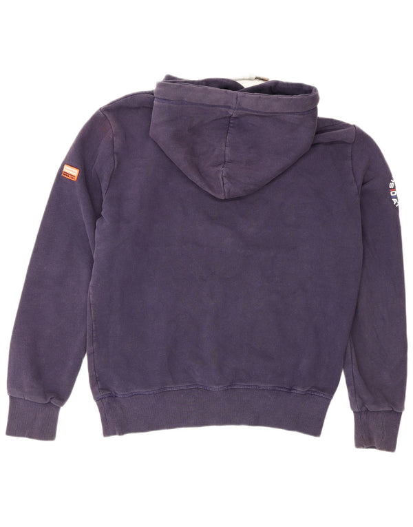 Superdry Grafisk hættetrøje til mænd Stor marineblå colourblock bomuld