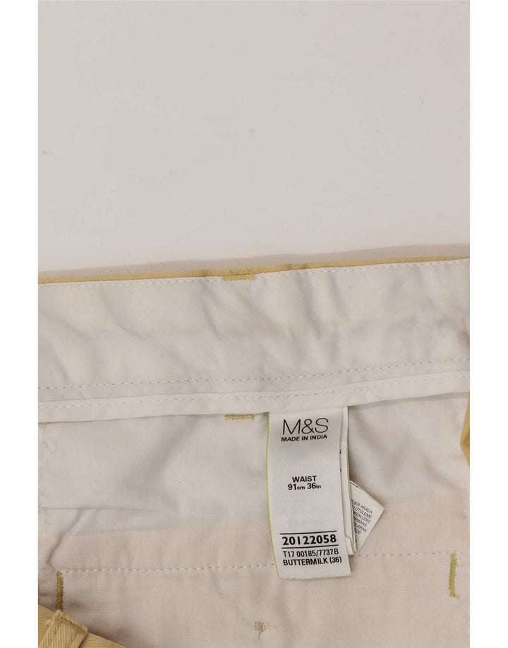 Marks & Spencer Herre Chino Shorts W36 Large Yellow Bomuld