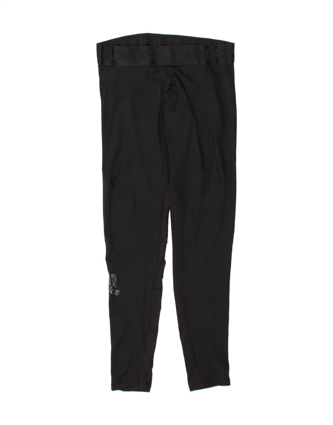 ADIDAS Womens Aeroready Graphic Leggings UK 14 Large  Black Polyester Vintage Adidas and Second-Hand Adidas from Messina Hembry 