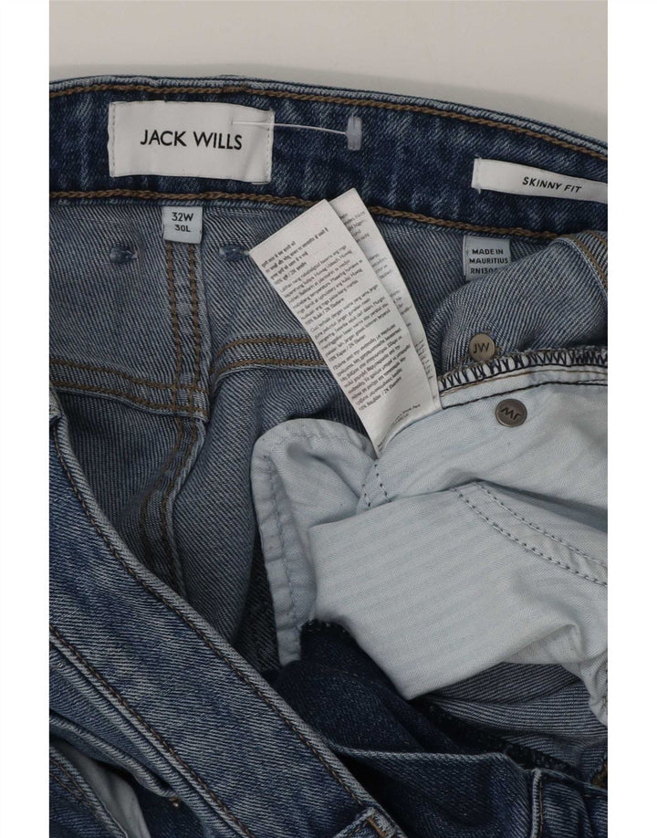 Jack Wills Dame Skinny Jeans W32 L27 Blå Bomuld