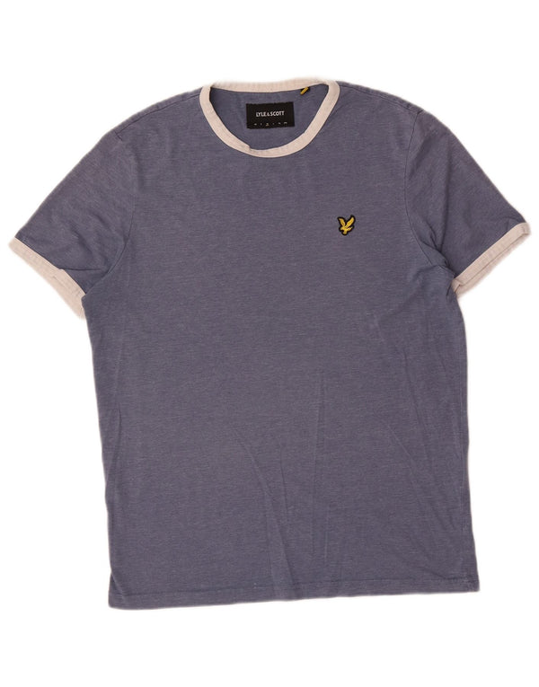 Lyle & Scott Herre T-shirt Top Medium Blue Polyester