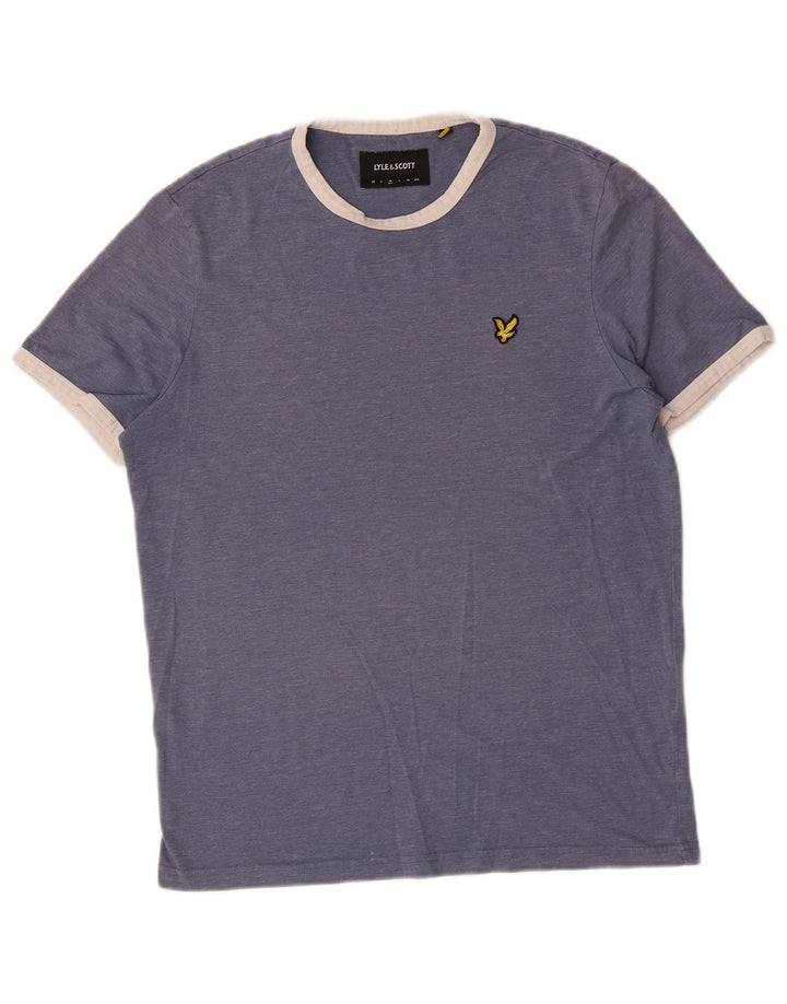 Lyle & Scott Herre T-shirt Top Medium Blue Polyester