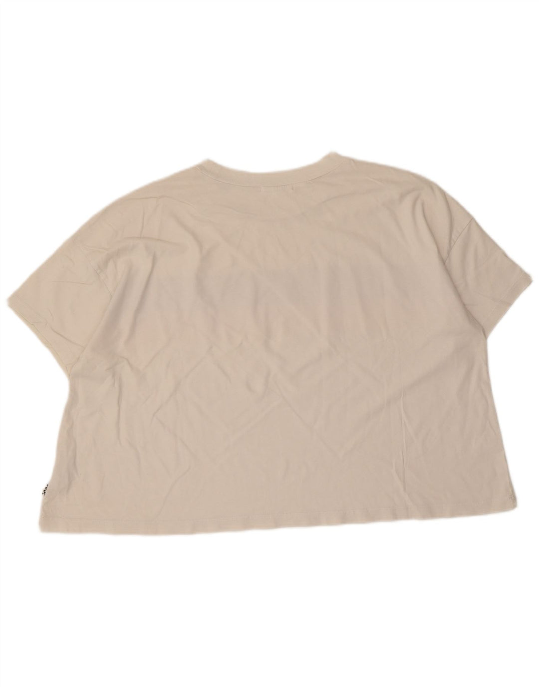 Vans Dame Crop Grafisk T-Shirt Top UK 14 Medium Off White Stribet