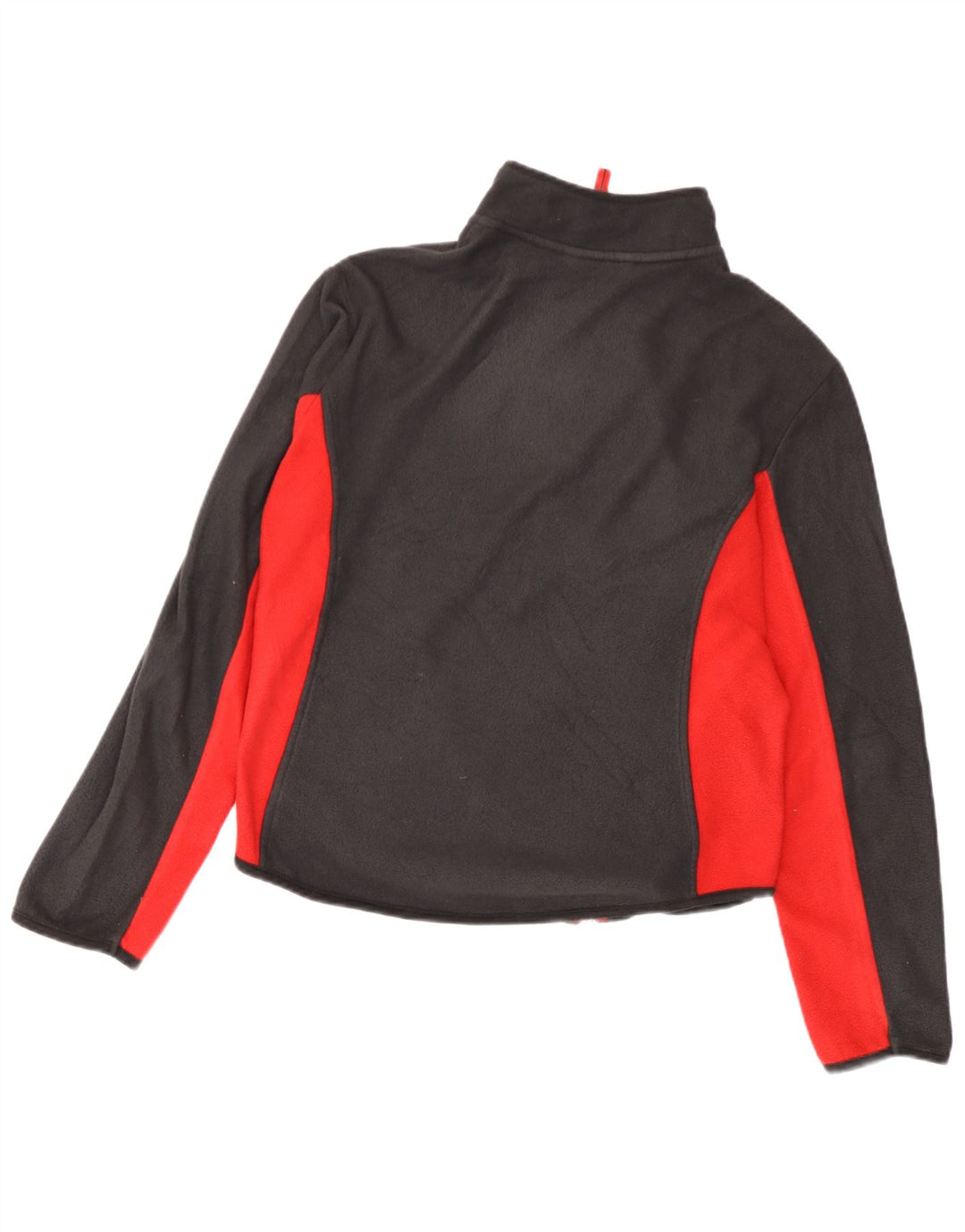 Marks & Spencer Fleecejakke til kvinder UK 12 Medium Rød Colourblock Polyester