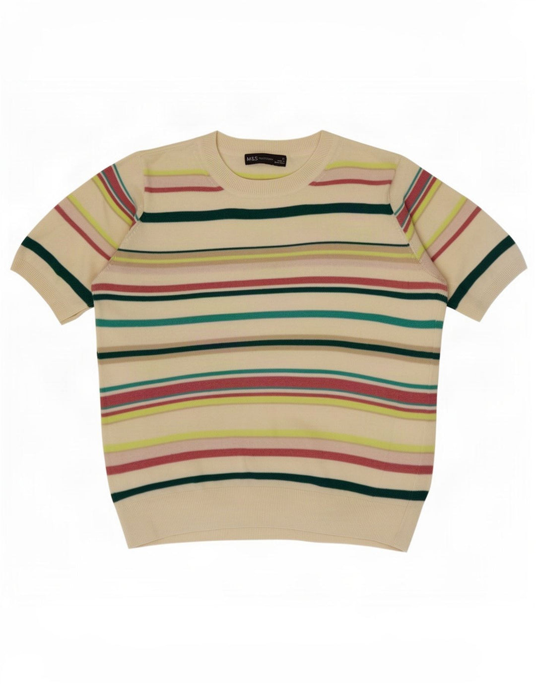 Marks & Spencer Dame sweater med rund hals DK 12 Medium Flerfarvet