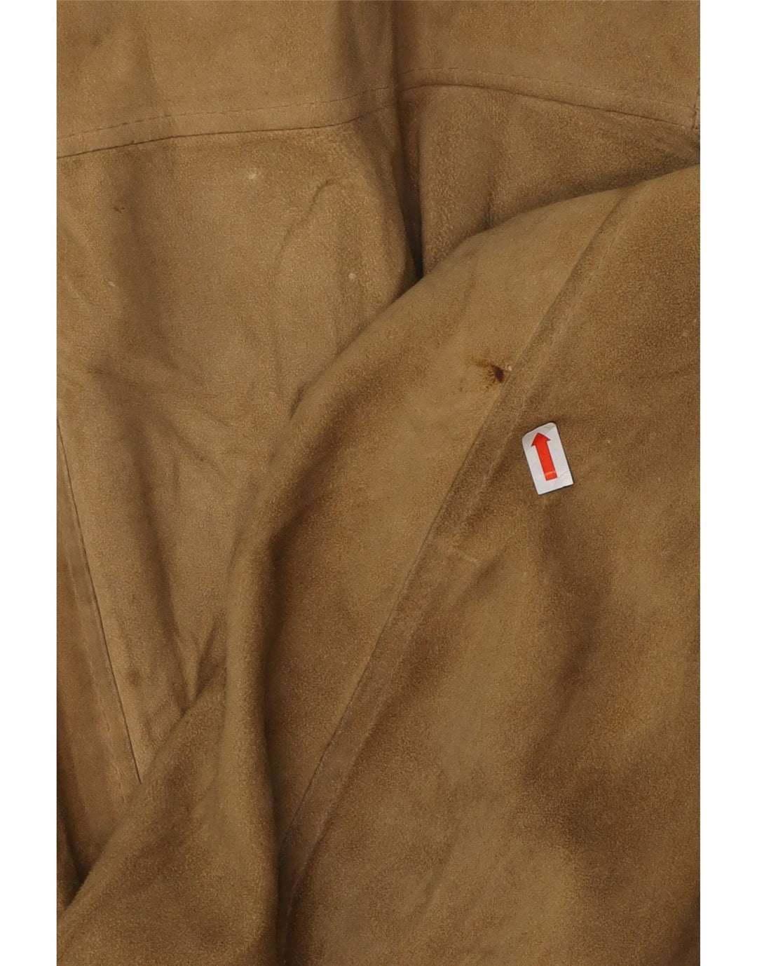 VINTAGE Bomberjakke i ruskind til mænd UK 38 Medium Beige Læder